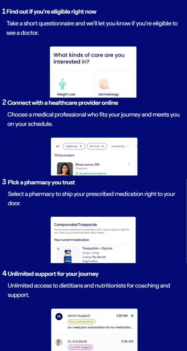 how to get started mochi health login