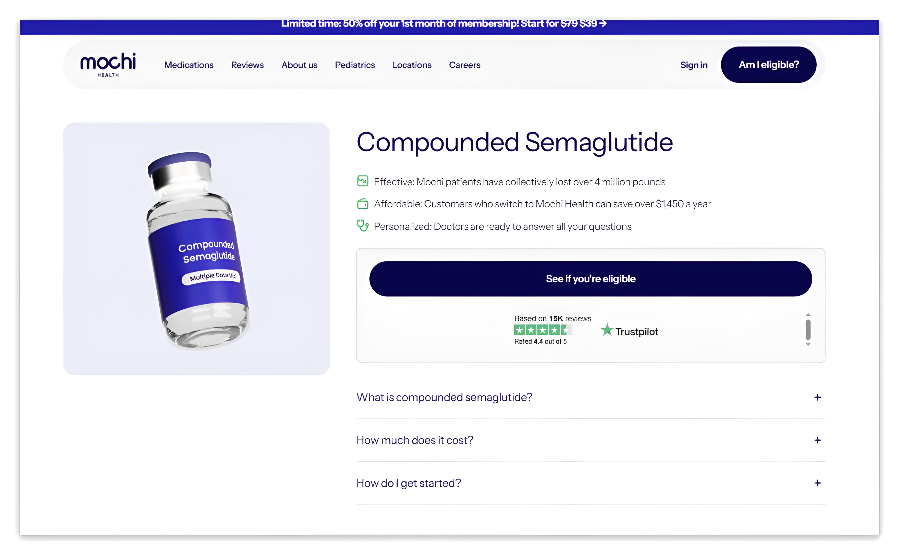 mochi health login product page